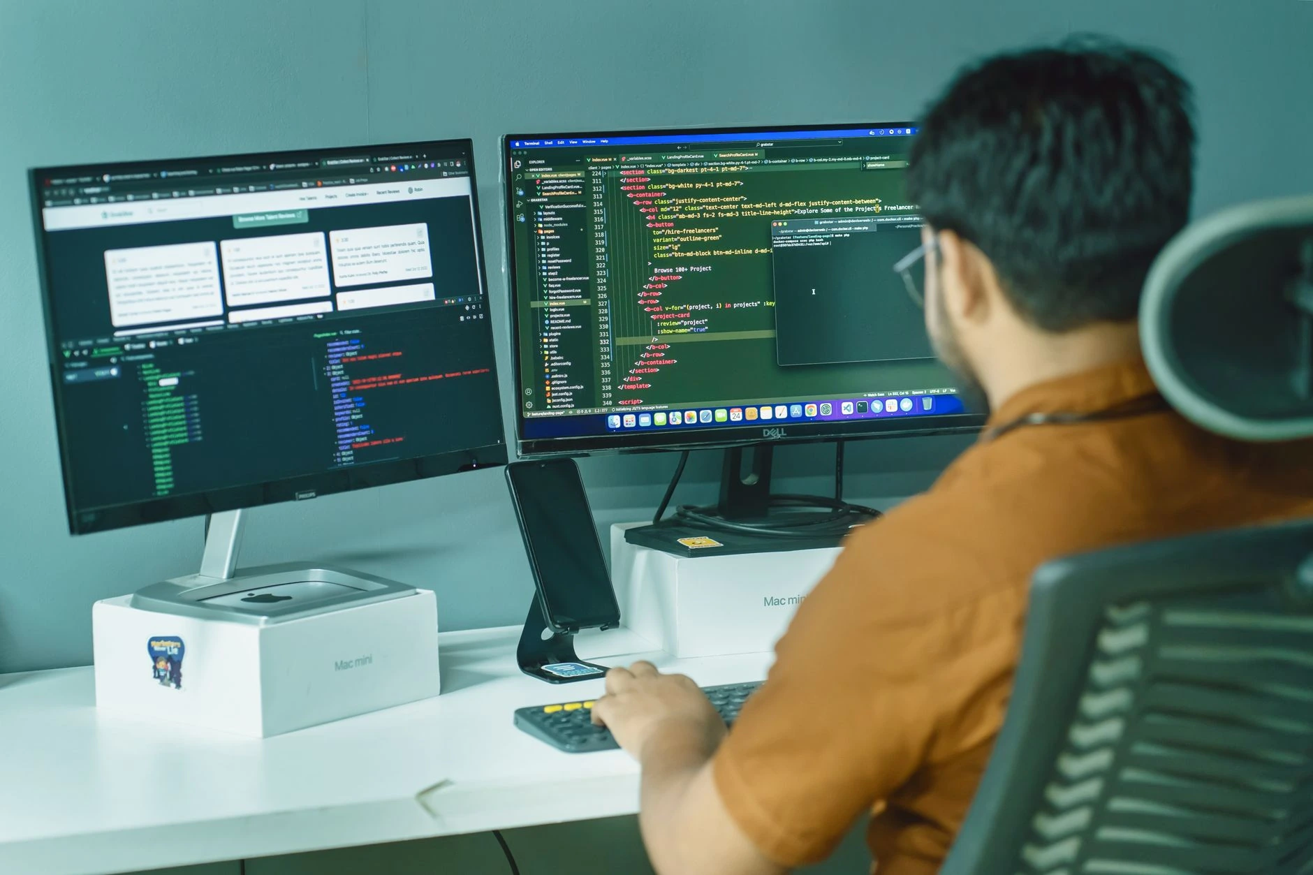 interior of a web design studio